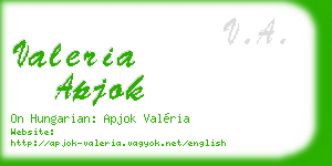 valeria apjok business card
